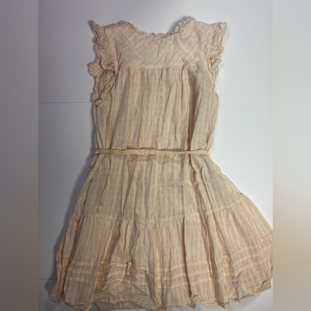 335. Cream Babydoll Ruffle Dress - Picture 6 of 7
